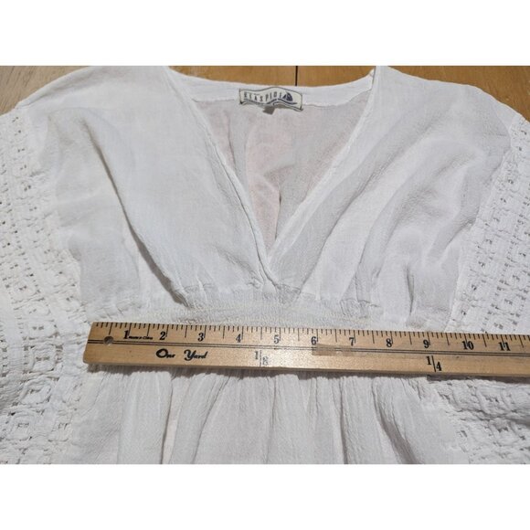 SEASPICE White resort Wear‎ White peruvian cotton Swimwear coverup size small - Picture 7 of 9